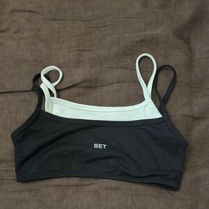SET Active Black and White Sports Bra